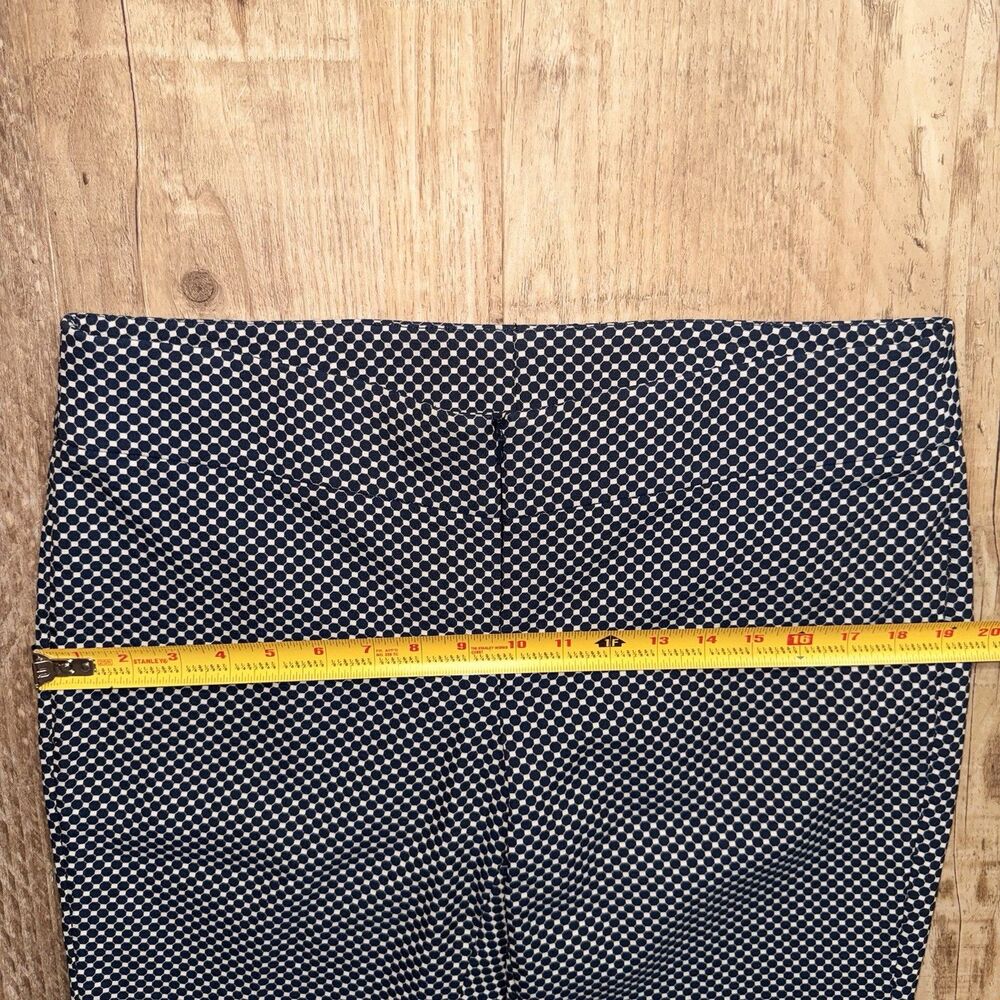 Worth Cropped Pants Size 8 Navy & White Skinny Leg - Picture 5 of 6